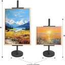 Adjustable Tabletop Easel Stand, Metal Easels for Display, Picture Frame Stand with Heavy Duty Round Base & Non-slip Pads, for Picture, Artwork, Photos,Signs(18in)