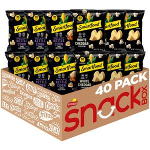 3 x Smartfood Popcorn, Variety Pack, 0.5 Ounce (Pack of 40) (EXP 08/12/26)