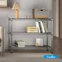 Guan River 3-Shelf Adjustable Metal Shelf Wire Shelving Storage Rack for Office,Kitchen,Bedroom,Bathroom,Laundry,Pantry Basement,Garage(Chrome,36" L x 14" W x 30" H)