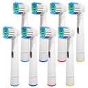 8 Pcs Replacement Toothbrush Heads Compatible with Oral B Braun, Professional Electric Toothbrush Brush Heads Refills for Oral-B Pro 500/750/1000/1500/3000/3757/5000/7000/7500/8000