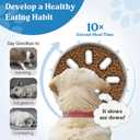 Slow Feeder Dog Bowls, 304 Stainless Steel Slow Feed Pet Bowl with Non-Slip Base for Medium Breed Dogs to Stop Bloat Prevent Choking, Dishwasher Safe, Silver