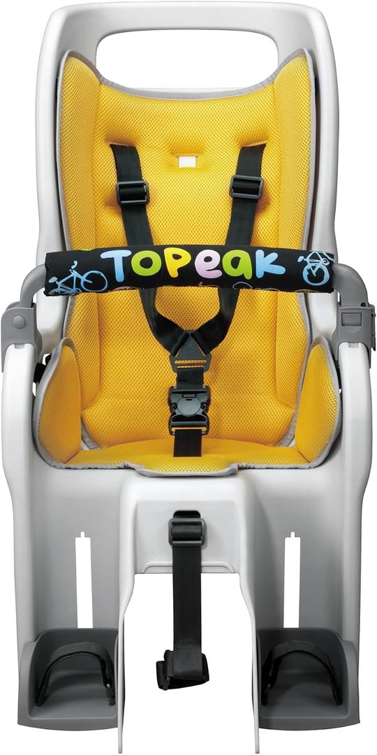 Topeak BabySeat II with MTX 2.0 Rack for 26 Non-Disc Bikes Child Seat with Suspension System, Adjustable Harness, Wrap-Around Safety, Roll Bar Handle, QuickTrack Compatible, 60 lb Capacity, TCS2208