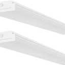 FAITHSAIL 4FT LED Wraparound 40W 4 Foot LED Shop Lights for Garage, 4400lm, 4000K Neutral White, LED Wrap Around Light Fixture, LED Light Fixtures Flush Mount Office Ceiling Lighting, 2 Pack
