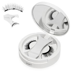 False Eyelashes, Reusable, Natural Look, No Glue Required, with Portable Storage Case, Black