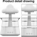 Cloud Rain Humidifier for Bedroom with Soothing Rain Sounds Sleep Aid, Waterfall Night Light, Mushroom Design Air MoisturizerRoom Decor Aesthetic For Living Room (White)