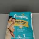 Pampers Swaddlers Diapers, Size 1 (8-14 lbs), 32 Count, Hypoallergenic, Absorbent, Keeps Baby Dry and Comfortable, Skin Safe Disposable Newborn Baby Diaper
