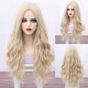 Long Blonde Wig Wavy,Long Blonde Curly Wig Cosplay,Halloween Costume Wigs For Women