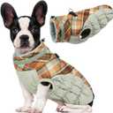 Lelepet Warm Dog Winter Coat Dog Coats for Small Dogs Waterproof Dogs Jacket with Harness Built in Reflective Cold Weather Coats Windproof Zip-Up Winter Fleece Vest Snowsuit Chihuahua Brown Plaid