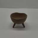 Creative Co-Op Boho Terracotta Footed Planter with Organic Edge, Matte Taupe (4")