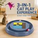 Interactive Cat Ball Track Toy Cat Scratcher, Grey