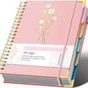 Hardcover Spiral Notebooks 8.5" X 11" Note Taking 5 Subject Notebook College Ruled with Dividers 240 Pages 100GSM Aesthetic Spiral Notebook for Work School Cute Journals for Women Writing