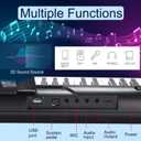 88 Key Digital Piano, Semi Weighted Electronic Keyboard Piano with Music Stand, Power Supply, Sustain Pedal, Bluetooth, Carrying Case, Headphones, USB-MIDI Compatibility, for Beginner Professional