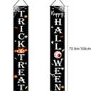 3 x Halloween Decorations Outdoor TRICK OR TREAT Happy HALLOWEEN Banner Porch Sign Decor Halloween Door Decorations for Home Indoor Outdoor Wall Party
