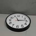 Wall Clock 12 Inches Non-Ticking Wall Clocks Battery Operated Large Easy to Read with Stereoscopic Dial Ultra-Quiet Movement Quartz for Office Classroom School Home Bedroom Kitchen