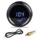WATERWICH Water Temperature Gauge Water Temp Thermometer Meter Kit 104-302 DC12V 2inch 52mm with Sensor for Car Marine Truck Vehicle Automotive