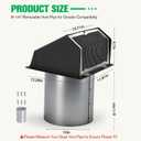 10 Inch Dryer Vent Cover Outside – Heavy-Duty Galvanized Steel, Optimized Hood with Screen & Damper, Pest-Proof Wall Vent for Dryer, Kitchen, Bathroom, Garage, AC – Black