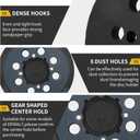 Sander Pad Replacement for Dewalt, 2 Pack 5" 8 Hole Hook and Loop Orbital Sander Pad Compatible with DeWalt DWE6421 6421K DWE6423 6423K DCW210B Random Orbital Sanders (4 Screw Holes)