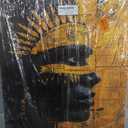 King Wall Decor African American Art Abstract Posters for Men Boy Living Room Bedroom Home Decor Retro Canvas Painting Picture Prints Framed (18"L x 24"W)