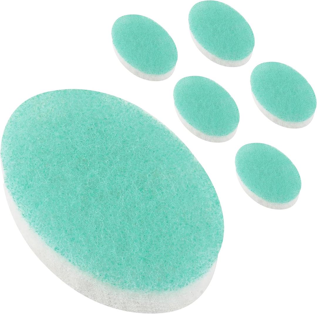Impresa Double-Sided Body Sponge - White & Blue, Pack of 6 - Deep Exfoliation & Body Scrub Pad - Dual-Sided Design - Gentle Facial Cleanse & Face Scrubber