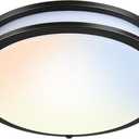hykolity 16 inch Dimmable LED Flush Mount Ceiling Light, Oil Rubbed Bronze, 36W, 2200LM, 2.7/3/3.5/4K/5K Adjustbale, 120Light Angle, CRI90, Ceiling Lamp for Bedroom, Kitchen, Office,ETL Listed