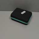 Monthly Pill Organizer 2 Times a Day, with Portable Hard Shell, Pill Cutter, 31-Day Box, Plastic Opening Pick, Monthly & Weekly Stickers, Convenient Medication Management (Black, 2 Times a Day)