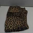 RoseSeek Women's Letter Leopard Print Straight Leg Pants Elastic Waist Y2K Trousers Bottoms with Pockets, XX-Large, Brown