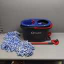 O-Cedar RinseClean Spin Mop & Bucket System + 2 Extra Mop Heads| Clean with Clean Water | Removes 99% of Bacteria