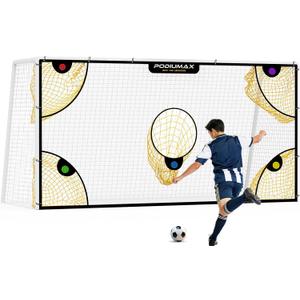 PodiuMax Soccer Goal Target Net with Highlighted Scoring Zones, 12x6ft