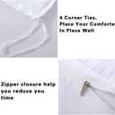 AveLom Seersucker Stripe Duvet Cover Full (80 x 90 Inches), 3 Pieces (1 Duvet Cover + 2 Pillow Cases) White Zipper Closure Corner Ties Soft Washed Microfiber Duvet Cover for Men,Women