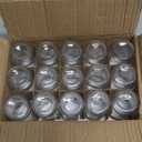 LANDNEOO 15 Pack 2 oz Glass Shot Mini Bottles w/Black Lids & 15 Labels - Small Clear Jar for Ginger, Wellness Shot, Juice, Sample, Whiskey - Travel Essentials - Wide Mouth, Leakproof, Dishwasher Safe