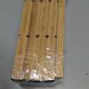 Bamboo Drawer Organizer - with Inserts & Labels, 17-22" - Adjustable Spring Loaded Kitchen Dividers for Utensils & Junk Storage - Expandable Silverware Separators for Organization