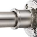 BRIOFOX Industrial Shower Curtain Rod - 2-in-1 Design Tension Curtain Rod - Never Rust Non-Slip 43 to 72 Inch 304 Stainless Steel, Brushed Nickel Window Curtain Rod (43-72 Inches)
