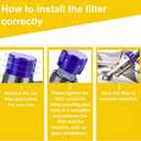 Vacuum Cleaner Filters Replacement Parts Compatible with filter Part for Cyclone, Absolute, Animal, Total Clean, Motorhead Accessories