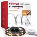 Honeywell 13.2ft Motion Activated Flexible LED Warm White Strip Light for Home Decor, Ambient Under Cabinet Lighting, with Power Adapter, Multiple Timers & Auto On/Off