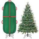 Jumbo Upright Christmas Tree Storage Bag with Zipper & Adjustable Straps - Tear Resistant Cover for 7.5 Foot Assembled Tree