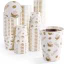 LITOPAK 100 Count 12 oz Coffee Cups, Insulated Paper Coffee Cups for Cafes, Families and Parties