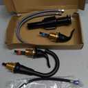 Matte Black Widespread Bathroom Faucet 3 Hole, 8 Inch Adjustable Bathroom Sink Faucet with Pop-Up Drain & Supply Lines, Dual Handle 360 Swivel Spout, Modern Design (1 Pack)