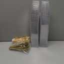 Kucoele 50 Sets 5oz Plastic Charcuterie Cups with Sticks, Disposable Fruit Cups for Party, Clear Appetizer Cups (50 Cups + 100 Cocktail Picks)