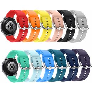 22mm Smart Watch Bands Compatible with Samsung Galaxy Watch 3 45mm Band/Galaxy Watch 46mm/Gear S3 Frontier/Classic Men Women, Soft Silicone Wristband Sport Strap(Not for Galaxy Watch 4 Classic 46mm)