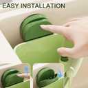 LLQ 2PACK Sink Strainer Basket,2025 New Upgraded Suction Cup Press Sink Drainer Basket,Automatic Dumping Sink Strainer Basket,Faucet Sponge Storage Rack (Yellow + Green)