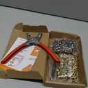 803Pcs Grommet Eyelet Pliers Kit, 1/4 Inch Grommet Tool Kit with 800 Metal Eyelets, Grommet Hand Press kit for Leather Crafts(Inside Dia: 6.4mm/Outer Dia: 12mm (A.I.S.)/Flange Width: ~3mm)