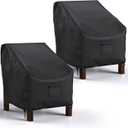 Mrrihand Patio Chair Covers Outdoor Furniture Covers Waterproof Lounge Deep Seat Cover Heavy Duty Lawn Patio Furniture Covers 2 Pack - 38W x 31D x 29H inch (Black)