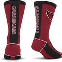 For Bare Feet NFL Unisex Kids Nfl Mvp Crew Sock Youth (Red)