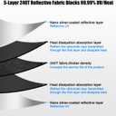 Foldable Windshield Sun Shade Both Sides Can Block UV 5-Layer 240T Reflective UV/Heat Shield Blocks Rays, Universal Fit for Cars, SUVs, Trucks (M)