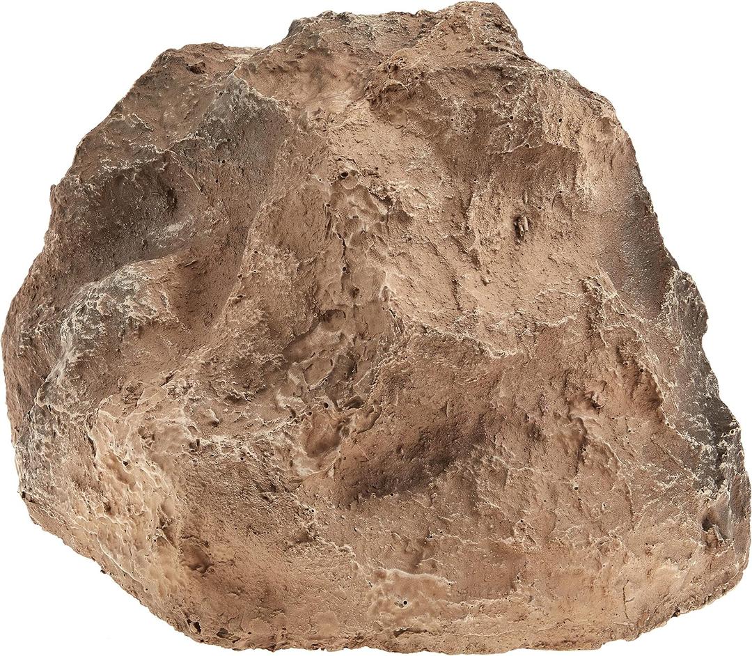 Backyard X-Scapes Artificial Rock for Landscaping Fake Rock Well Pump Cover for Decorating to Hide Pipe Fiberglass Boulder Covers Small Natural Grey 9 in H x 13 in W x 16 in L