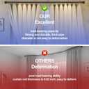 Single Curtain Track for Windows, 2.7m(8.9ft) Wall Mounted Heavy Duty Decorative Curtain rail with End Caps, Aluminum Brackets, Silent Wheels Easy to Install for Bedroom Living Room（Black）