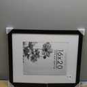 Americanflat 16x20 Picture Frame with Polished Plexiglass - Use as 11x14 Frame with Mat or Display 16x20 Photo Without Mat - Hudson Collection - Wide Picture Frames for Wall Display - Black
