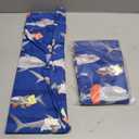 Lularoe Tall Curvy (TC fits Sizes 12-18) Animals Sharks Having Fun Beachwear Innertube Blue White Gray Yellow Buttery Soft Adult Leggings, Pack Of 2