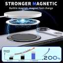 for iPhone Air Case, with 2 Tempered Glass Film, 360 Spin Magnetic Stand, Compatible with Magsafe, Military-Grade Drop Protection Case, Black