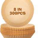 Honeydak 300 Pcs Air Fryer Disposable Paper Liner, Non-stick Air Fryer Liners, Round Parchment Paper for Cooking Baking Oil Proof Microwave Roasting Food Grade Easy Cleanup(8 Inch)